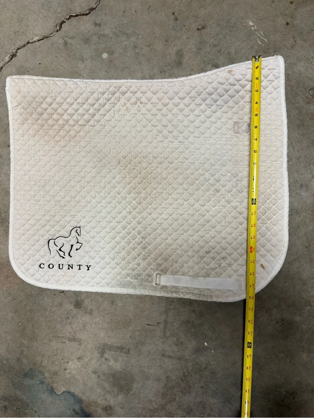 White Quilted Horse Saddle Pad